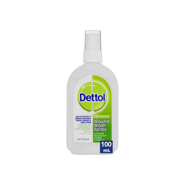 Dettol Disinfectant Wound Wash Spray 100ml Antiseptic Protection