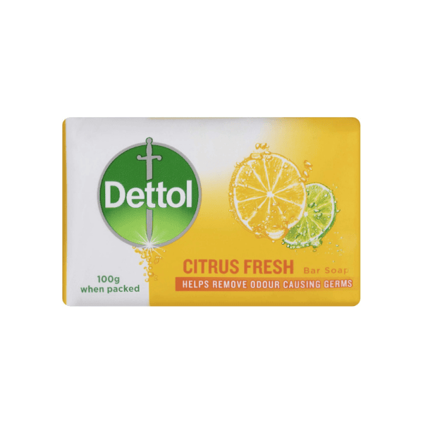 Dettol Citrus Fresh 3-Pack Bar Soap 100g Each for Fresh Cleanliness