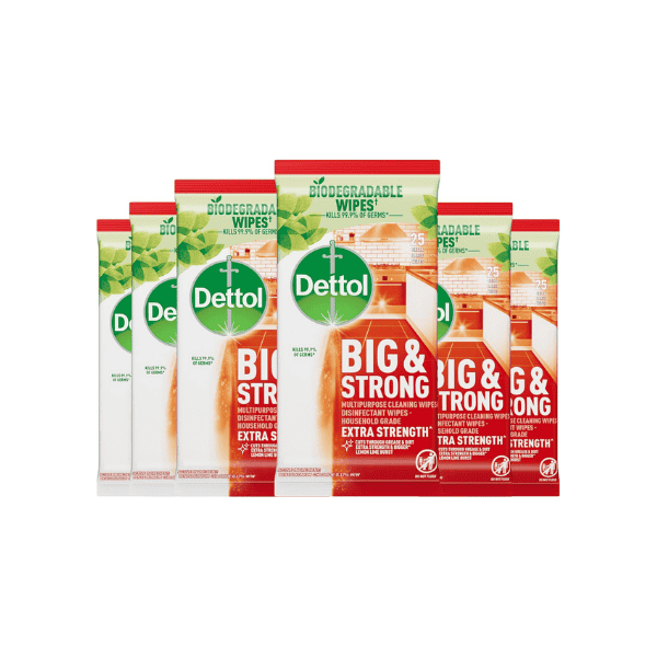 Dettol Big & Strong Kitchen Wipes Citrus 150 Total Antibacterial Wipes