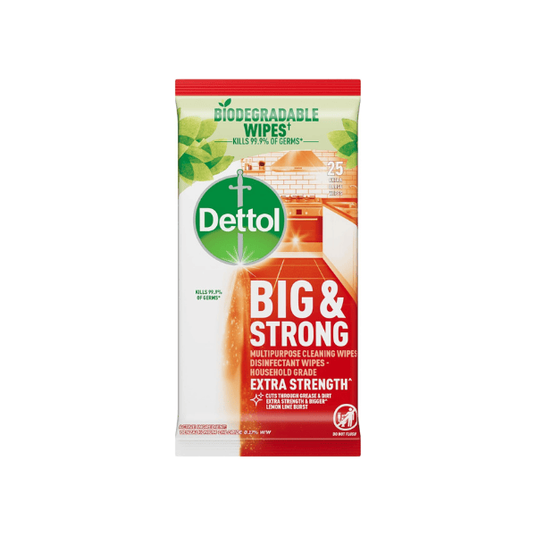 Dettol Big & Strong Kitchen Wipes Citrus 150 Total Antibacterial Wipes