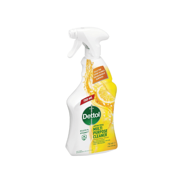 Dettol Multipurpose Cleaner 750mL Powerful Citrus Lemon Lime Formula pack of 6