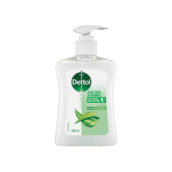 Dettol Anti-Bacterial Hand Wash with Aloe Vera 250ml Pump Pack of 6