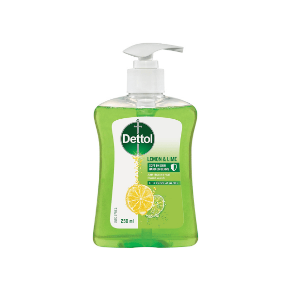 Dettol Anti-Bacterial Hand Wash in Refreshing Lemon Lime 6 Pack of 250ml Pumps