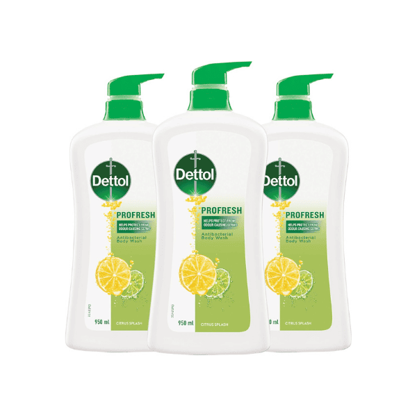 Dettol Profresh Shower Gel Body Wash  Citrus Burst 950ml 3-Pack