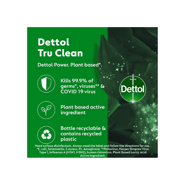 Dettol Tru Clean 500mL Antibacterial Spray Fresh Zesty Citrus & Lemongrass Scent