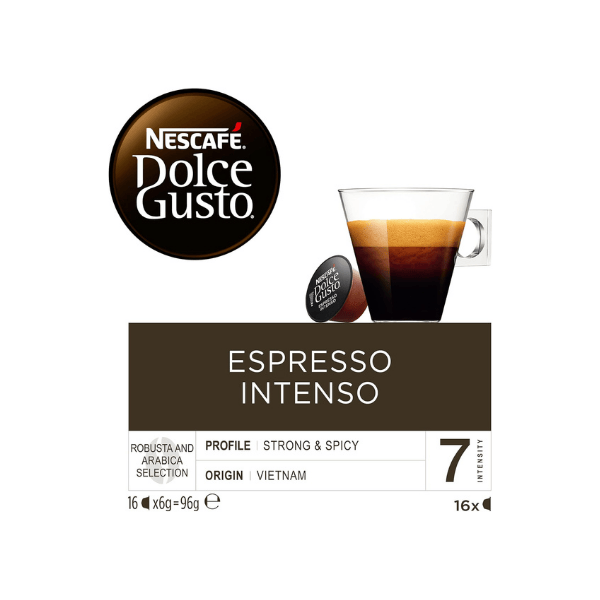 NESCAFÉ Dolce Gusto Espresso Intenso 16 Capsules Your Ideal Espresso Experience