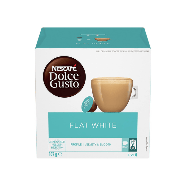 NESCAFÉ DOLCE GUSTO Flat White Coffee Capsules Perfect for Coffee Lovers 16 Pack