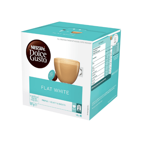 NESCAFÉ DOLCE GUSTO Flat White Coffee Capsules Perfect for Coffee Lovers 16 Pack