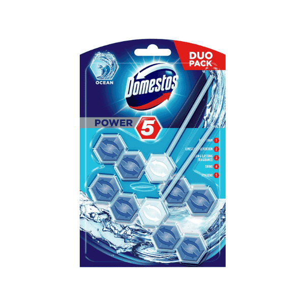 Domestos Ocean Power Toilet Cleaner 55g Pack of 2