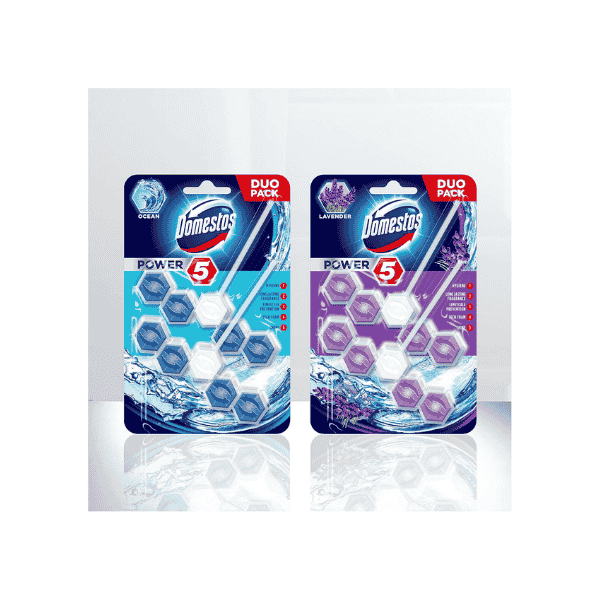 Domestos Ocean Power Toilet Cleaner 55g Pack of 2