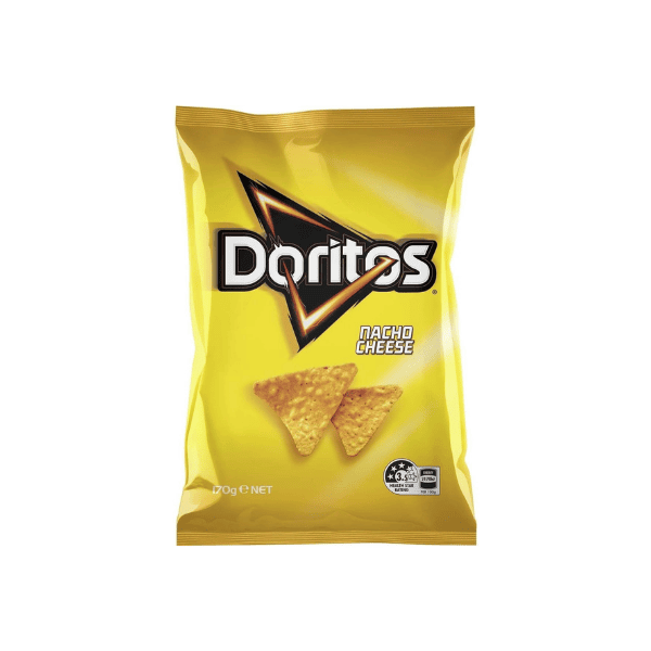 Doritos Nacho Cheese Corn Chips 170g Perfect for Sharing and Snacking