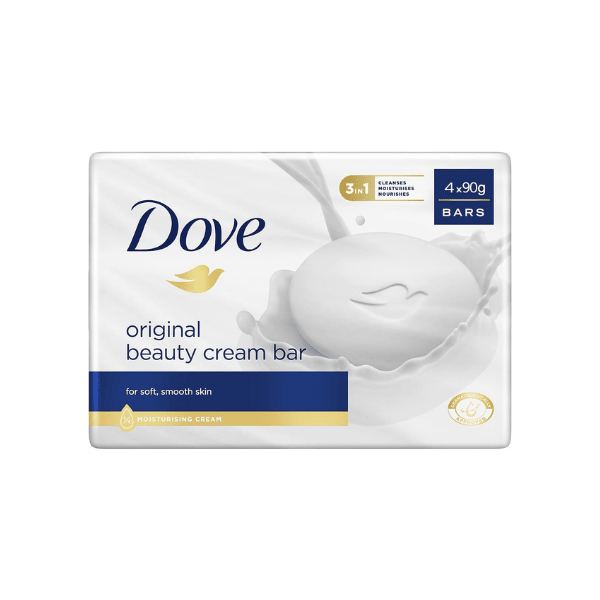 Dove Original Beauty Cream Bar Soap Pack of 4 x 90g