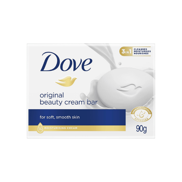 Dove Original Beauty Cream Bar Soap 90g Single Bar White