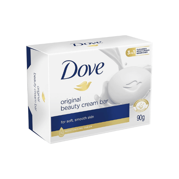 Dove Original Beauty Cream Bar Soap 90g Single Bar White