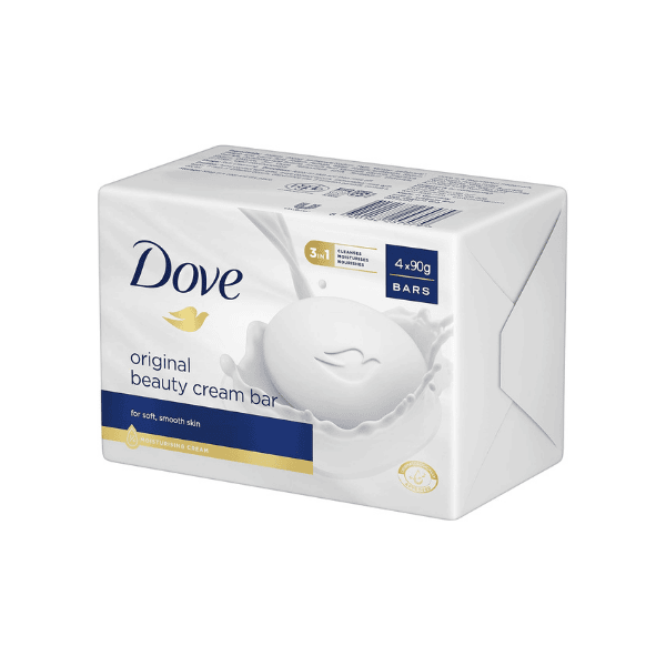 Dove Original Beauty Cream Bar Soap Pack of 4 x 90g