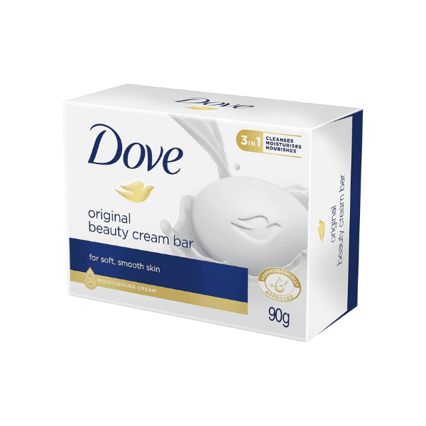 Dove Original Beauty Cream Bar Soap 90g Single Bar White