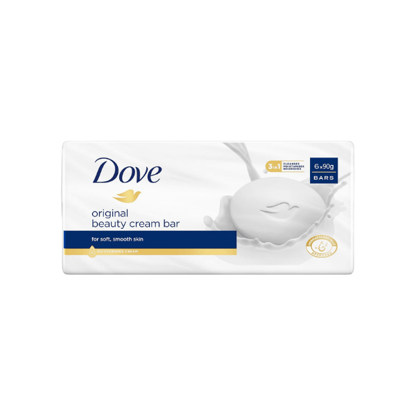 Dove Original Beauty Cream Bar Soap Pack of 6 x 90g