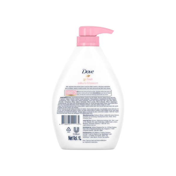 Dove Sakura Blossom Body Wash 1L