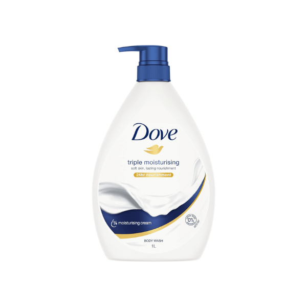 Dove Triple Moisturizing Body Wash 1L Bottle