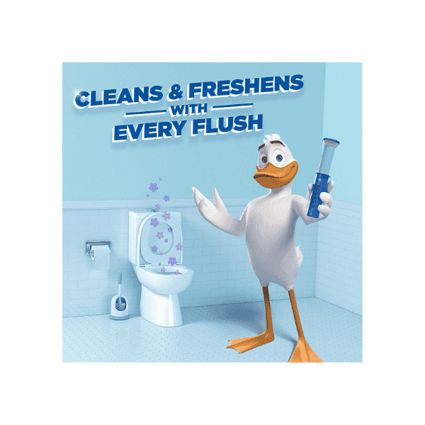 Duck Fresh Discs Toilet Bowl Cleaner Marine Scent Reusable Dispenser & Refill Pack of 4