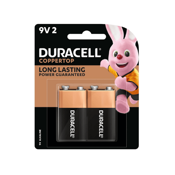 Duracell Coppertop 9V Batteries 2 Pack