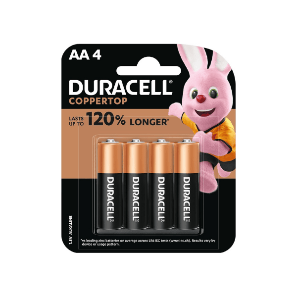 Duracell Coppertop AA Batteries 4 Pack