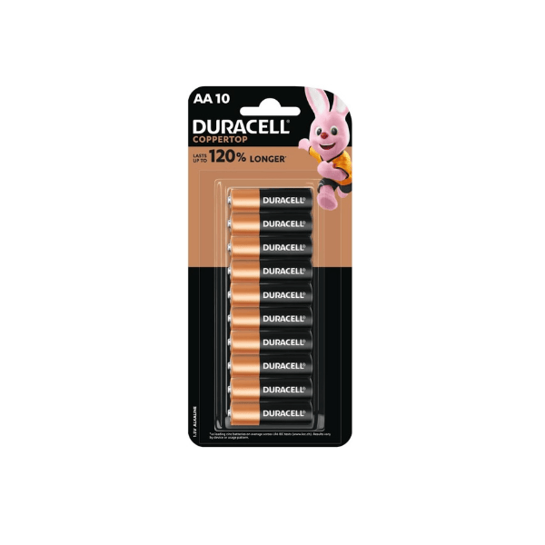 Duracell Coppertop AA Batteries 10 Pack