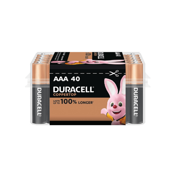 Duracell Coppertop Alkaline AAA Batteries 40 pack