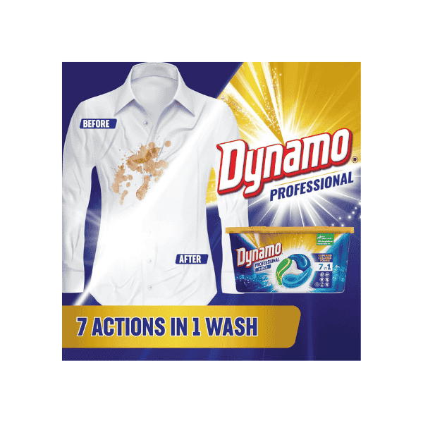 Dynamo Professional 7in1 Disc Laundry Capsules 28 Powerful Cleaning Pods