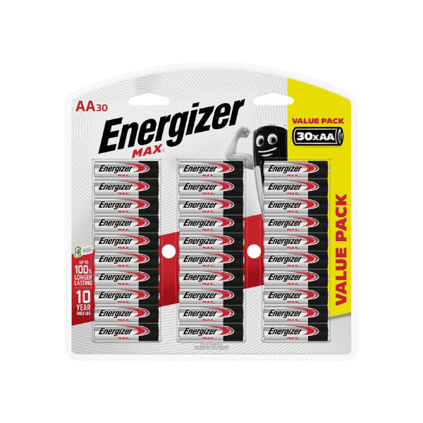 Energizer AA Batteries MAX Alkaline 30 Pack