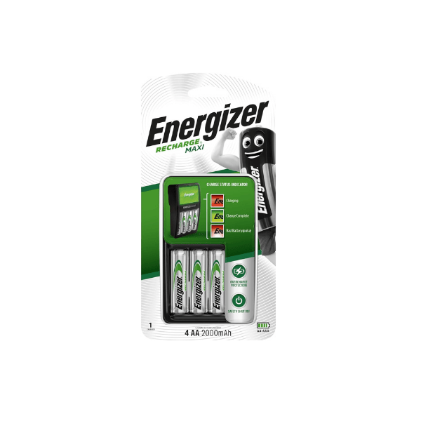 Energizer Maxi Battery Charger for AA and AAA NiMH Batteries pack of 4