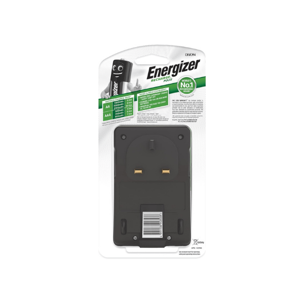 Energizer Maxi Battery Charger for AA and AAA NiMH Batteries pack of 4