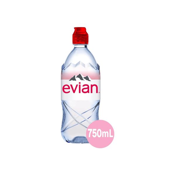 Evian Natural Mineral Water 12 Pack of 750ml Bottles Premium Hydration