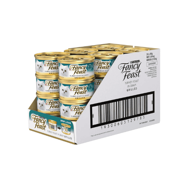 FANCY FEAST Grilled Turkey in Gravy 24x85g Gourmet Wet Food for Adult Cats