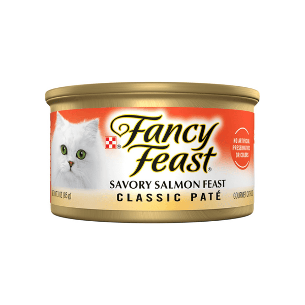 FANCY FEAST Adult Savoury Salmon Pate Wet Cat Food 24x85g Premium Salmon Pate