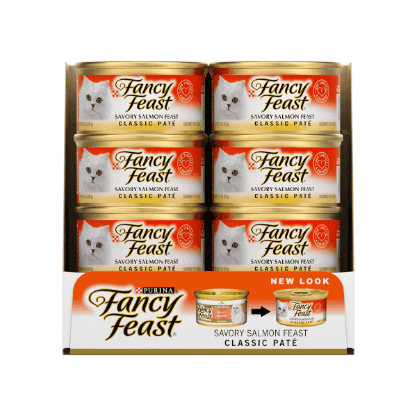 FANCY FEAST Adult Savoury Salmon Pate Wet Cat Food 24x85g Premium Salmon Pate