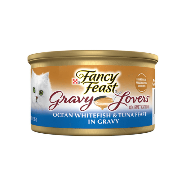 FANCY FEAST 24-Pack 85g Seafood Gravy Lovers Whitefish & Tuna Delicious Cat Food