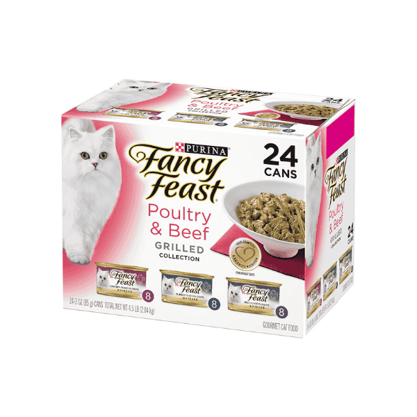 FANCY FEAST Classic Poultry & Beef Grilled Collection 24x85g Delicious Wet Food for Cats