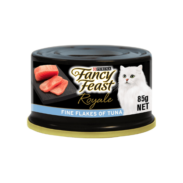 FANCY FEAST Royale Fine Flakes of Tuna 24-Pack 85g Premium Wet Cat Food for Adults