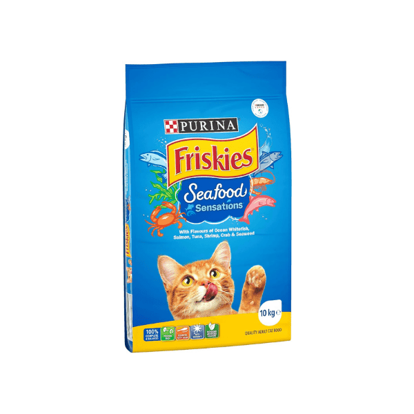 FRISKIES Adult Dry Cat Food Seafood Sensations 10kg Complete Nutrition