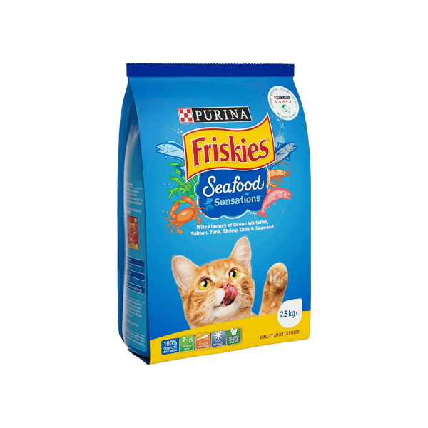 FRISKIES Seafood Sensations Adult Cat Food 2.5kg of Delicious Seafood Flavors