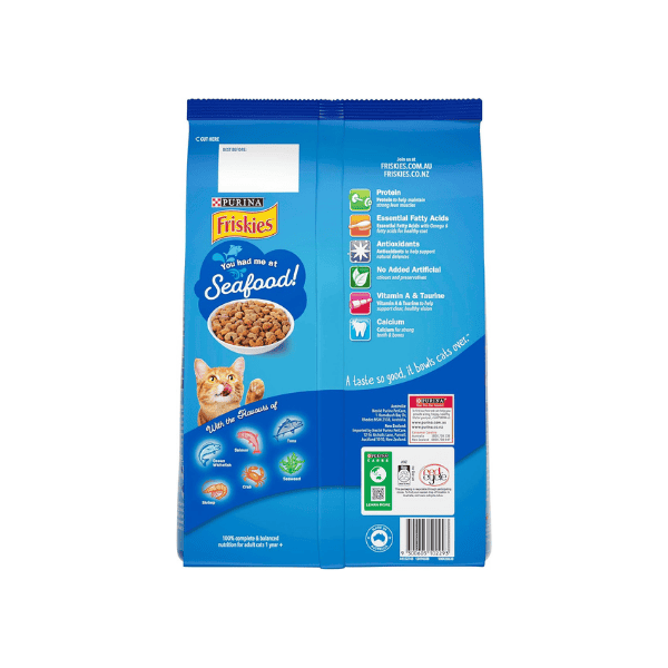 FRISKIES Seafood Sensations Adult Cat Food 2.5kg of Delicious Seafood Flavors