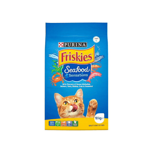 FRISKIES Adult Dry Cat Food Seafood Sensations 10kg Complete Nutrition