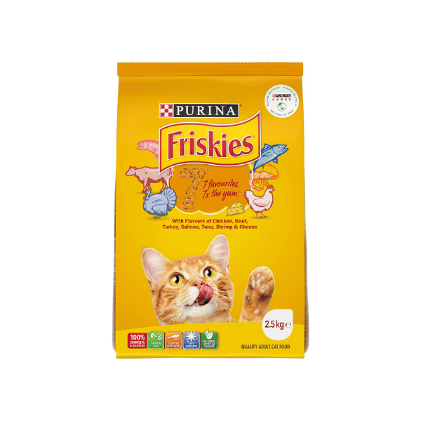 FRISKIES Adult Dry Cat Food 7 2.5kg of Complete and Balanced Nutrition