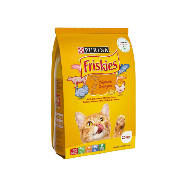 FRISKIES Adult Dry Cat Food 7 2.5kg of Complete and Balanced Nutrition