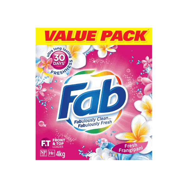 Fab Fresh 4Kg Laundry Powder Get a Fresh Frangipani Experience