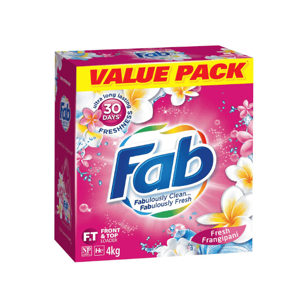 Fab Fresh 4Kg Laundry Powder Get a Fresh Frangipani Experience