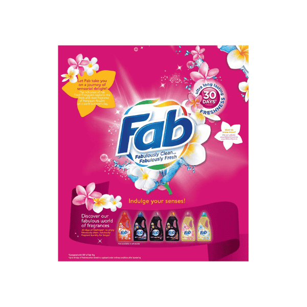 Fab Fresh 4Kg Laundry Powder Get a Fresh Frangipani Experience