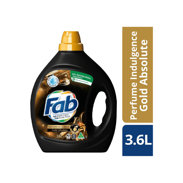 Fab Perfume Indulgence Gold Absolute 3.6L Laundry Liquid Detergent