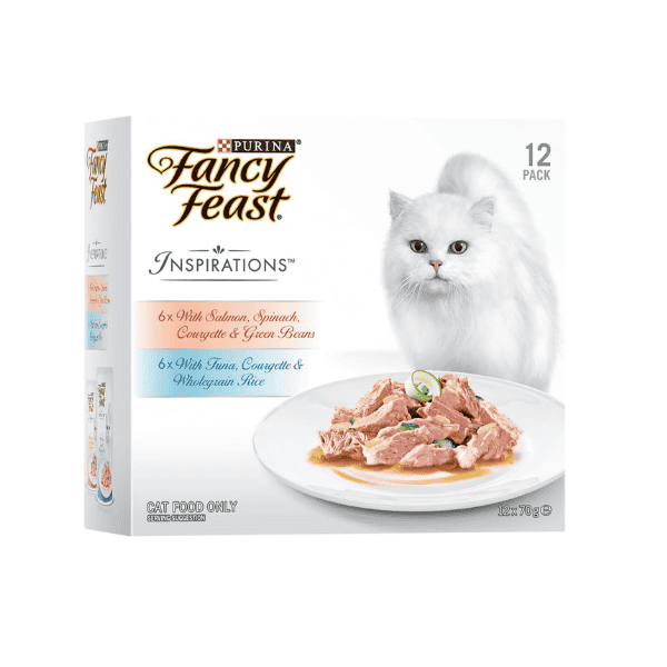 Fancy Feast Adult Inspirations Salmon and Tuna Variety Pack Wet Cat Food 24 x 70g